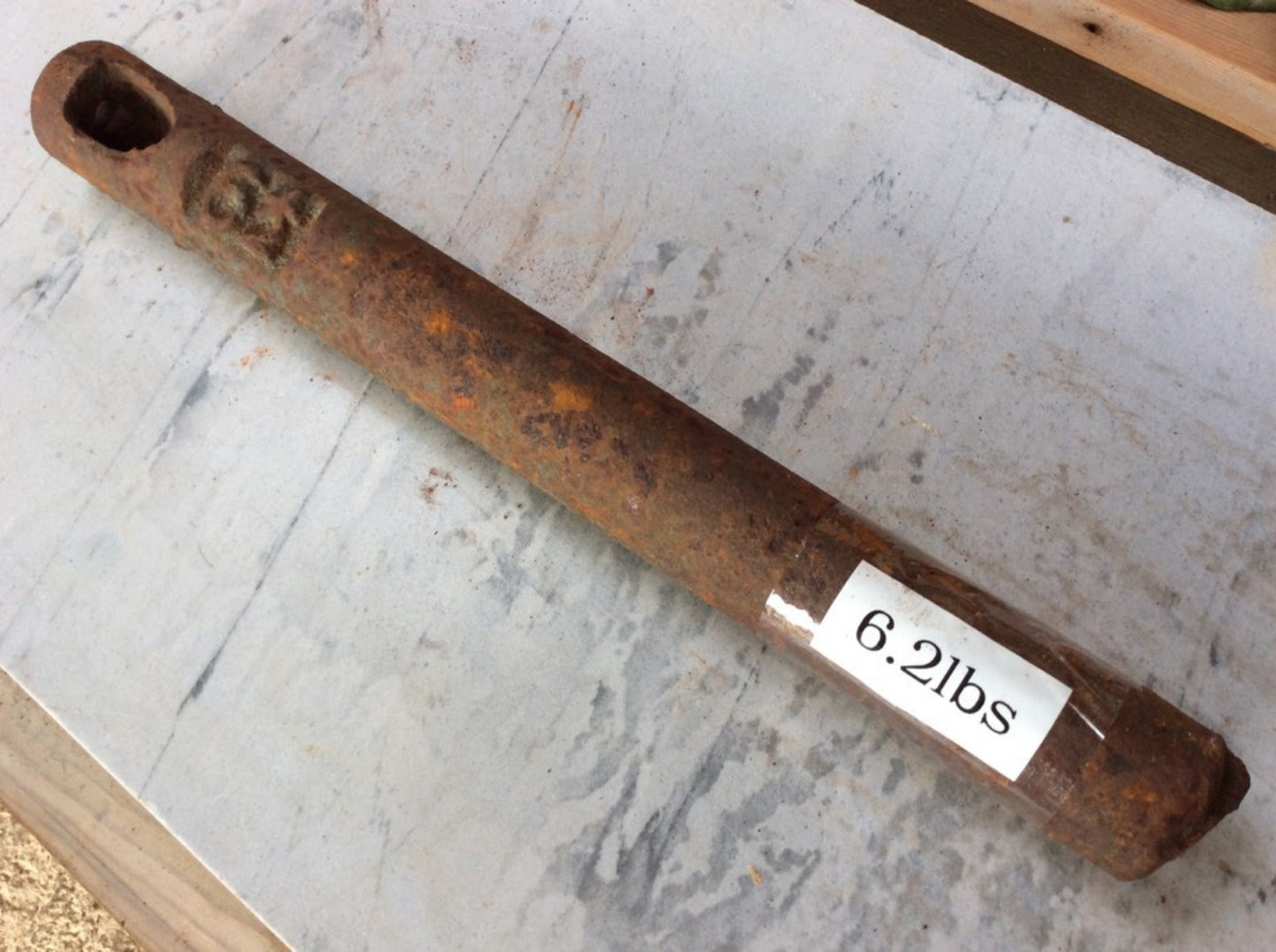 Salvaged Victorian Cast Iron Solid Round Window Sash Weight 6 1/2lbs