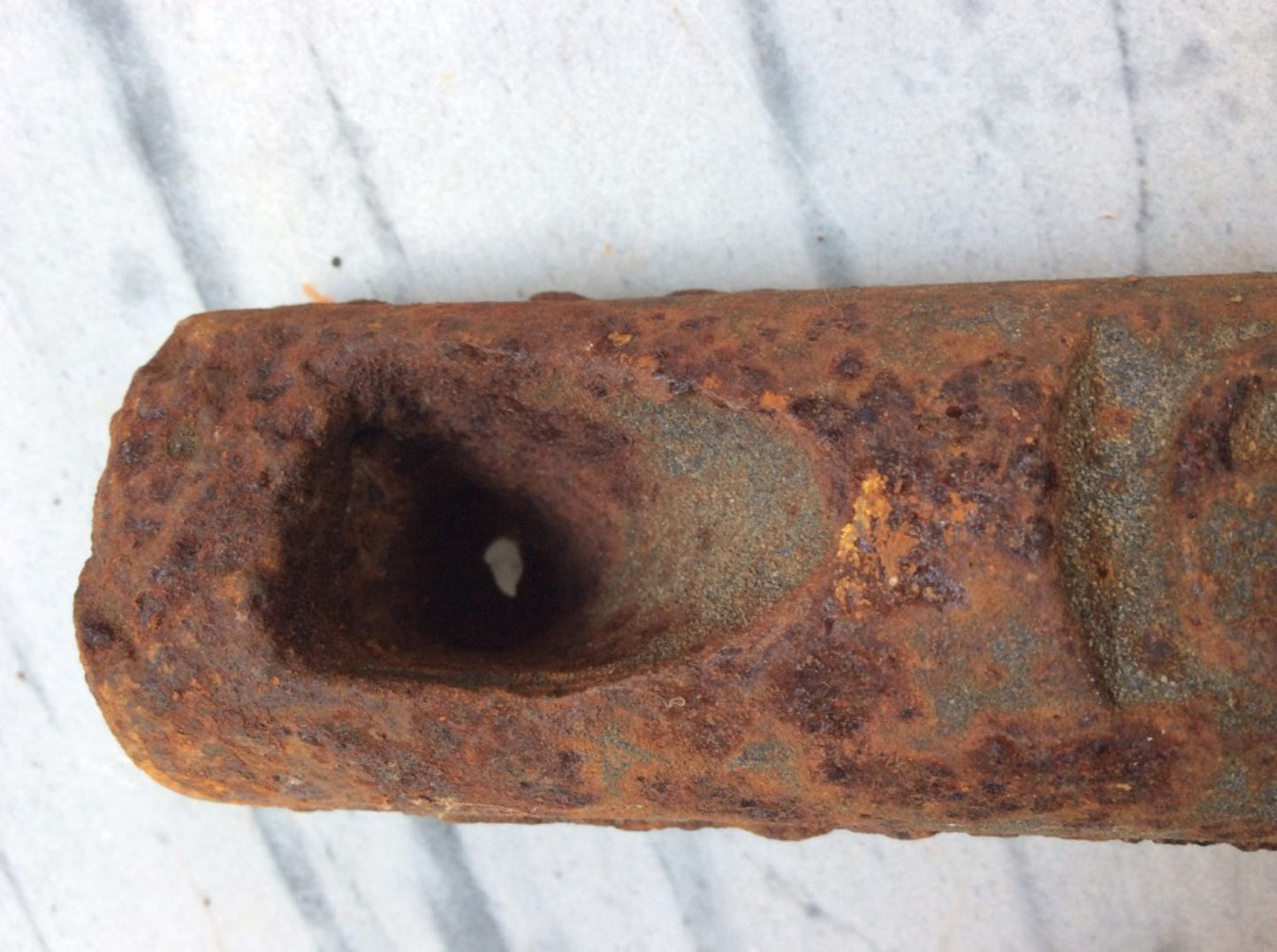 Salvaged Victorian Cast Iron Solid Round Window Sash Weight 6 1/2lbs