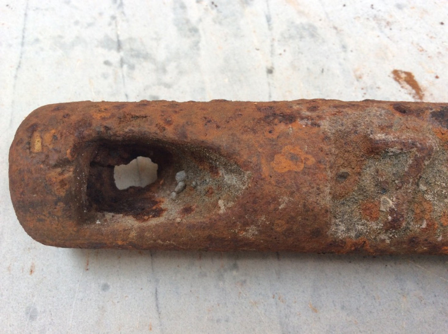 Salvaged Victorian Cast Iron Solid Round Window Sash Weight 7lbs