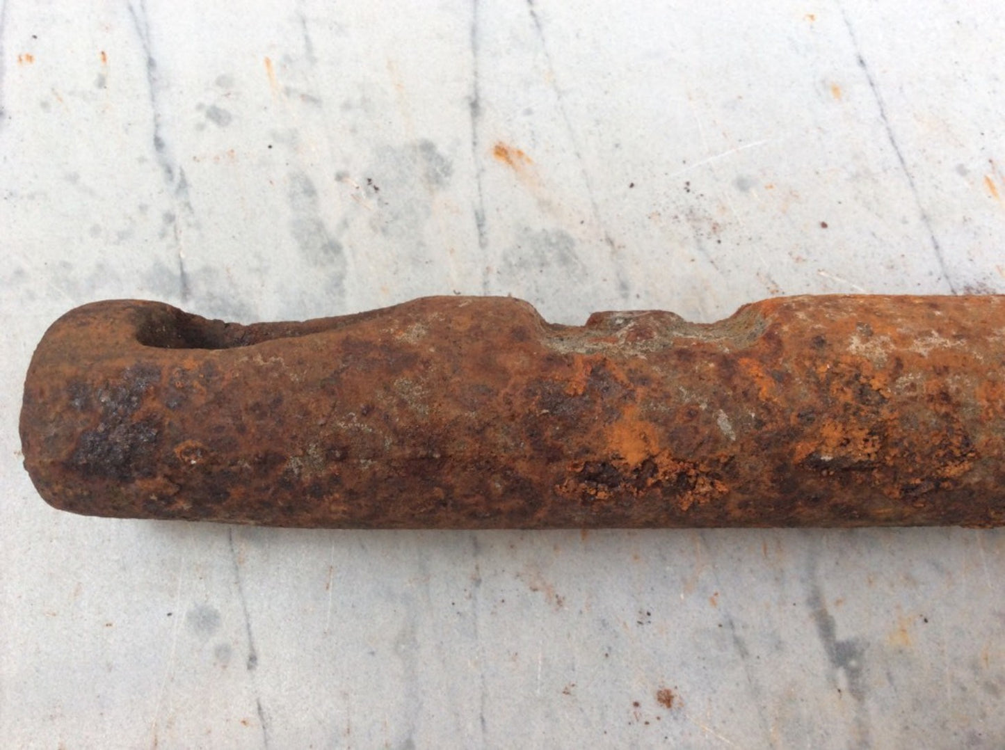 Salvaged Victorian Cast Iron Solid Round Window Sash Weight 7lbs