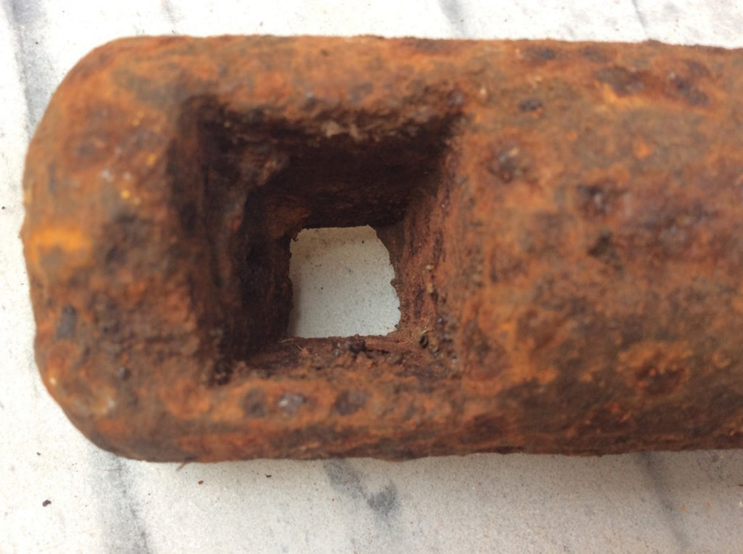 Salvaged Victorian Cast Iron Solid Round Window Sash Weight 7 1/2lbs