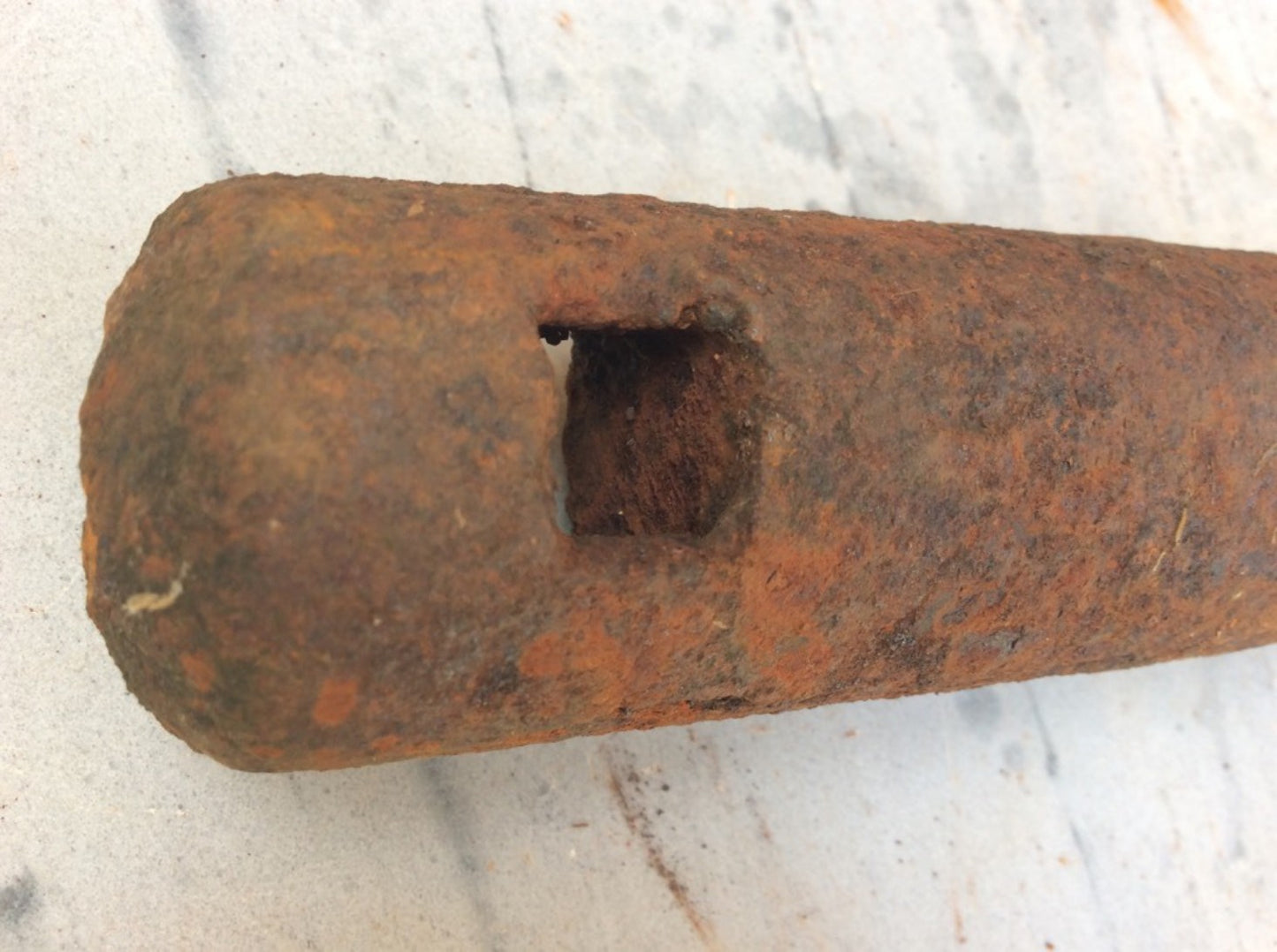 Salvaged Victorian Cast Iron Solid Round Window Sash Weight 7 1/2lbs