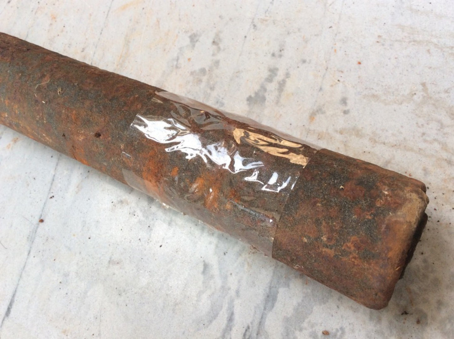 Salvaged Victorian Cast Iron Solid Round Window Sash Weight Stamped 13 1/2lbs