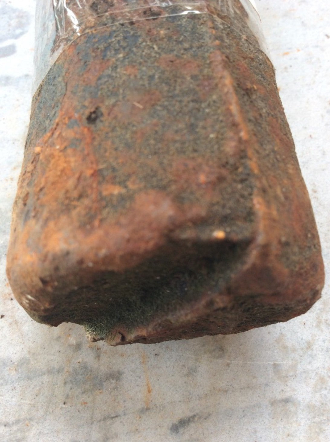 Salvaged Victorian Cast Iron Solid Round Window Sash Weight Stamped 13 1/2lbs
