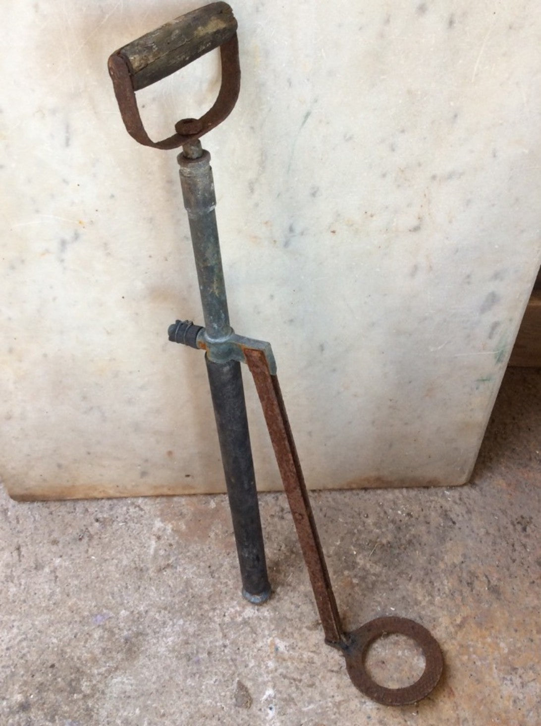 Reclaimed Old Brass Old Foot Water Pump No Pipe Cast Iron Foot Plate