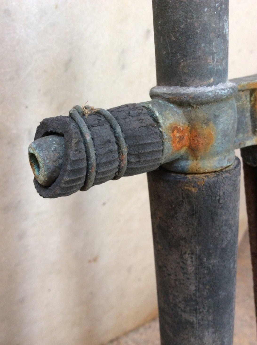 Reclaimed Old Brass Old Foot Water Pump No Pipe Cast Iron Foot Plate