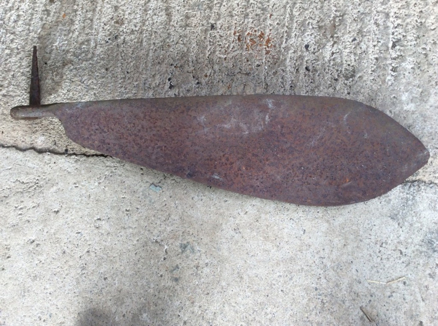 34 1/2” Long Vintage Old Wrought Iron Hay Cutting Knife Blade Tool