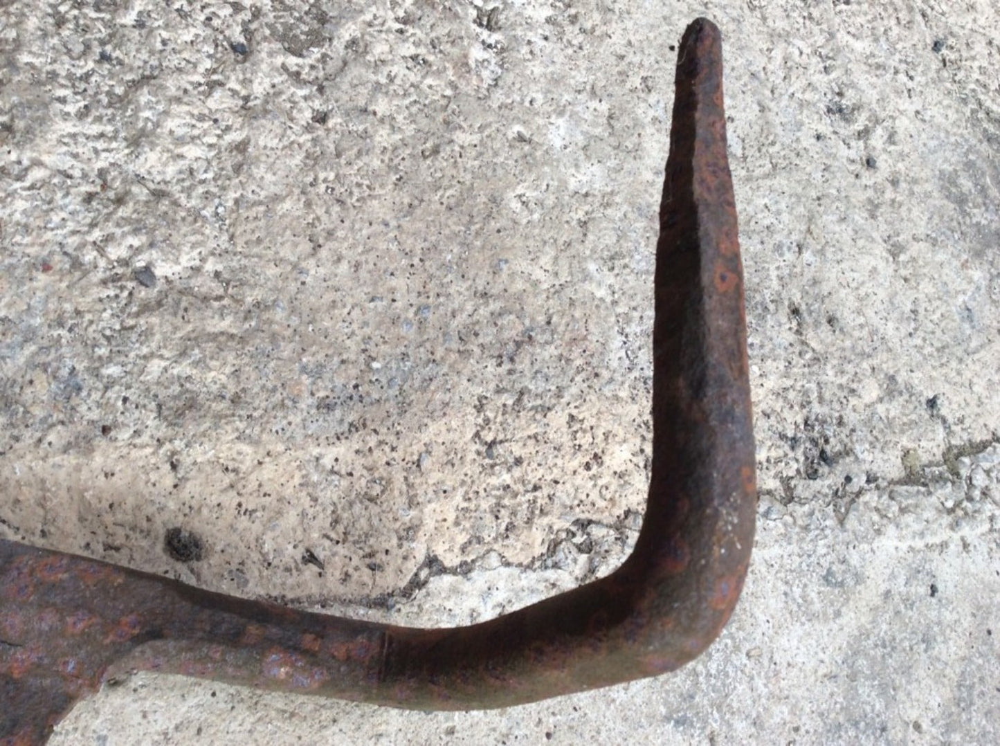 34 1/2” Long Vintage Old Wrought Iron Hay Cutting Knife Blade Tool