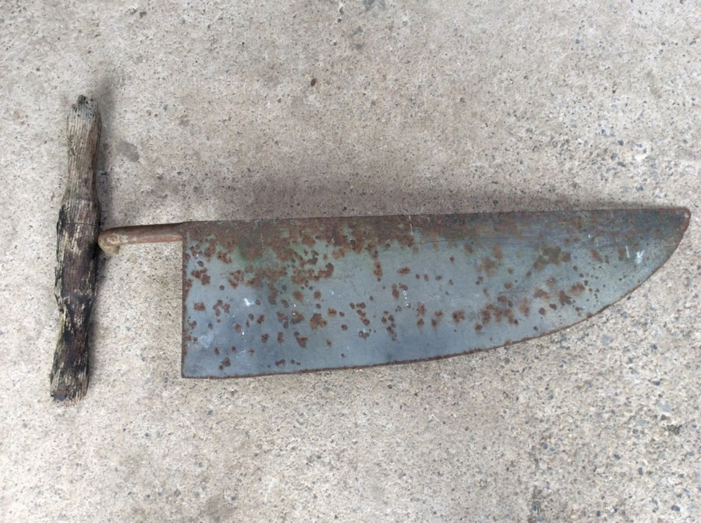 30 3/4” Long Vintage Old Wrought Iron Hay Cutting Knife Blade Tool