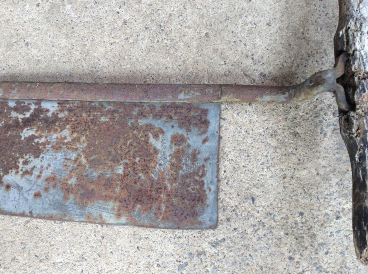 30 3/4” Long Vintage Old Wrought Iron Hay Cutting Knife Blade Tool