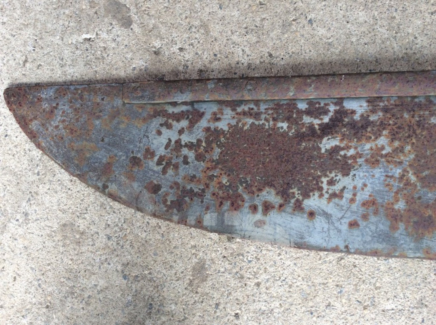 30 3/4” Long Vintage Old Wrought Iron Hay Cutting Knife Blade Tool