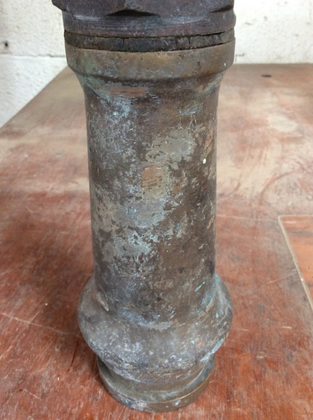 Vintage Old Brass WWII Fire Brigade Brass Nozzle Dated 1941 - Fire Hose Nozzle