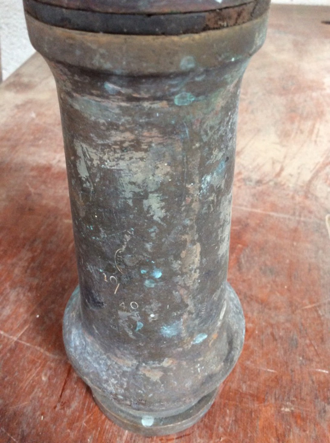 Vintage Old Brass WWII Fire Brigade Brass Nozzle Dated 1941 - Fire Hose Nozzle