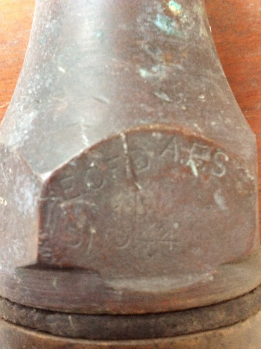 Vintage Old Brass WWII Fire Brigade Brass Nozzle Dated 1941 - Fire Hose Nozzle