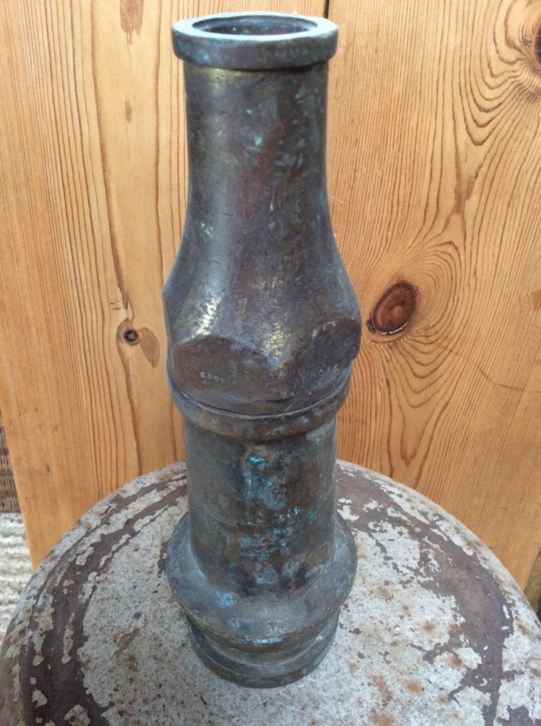 Vintage Old Brass WWII Fire Brigade Nozzle Dated 1941 - Fire Hose Nozzle