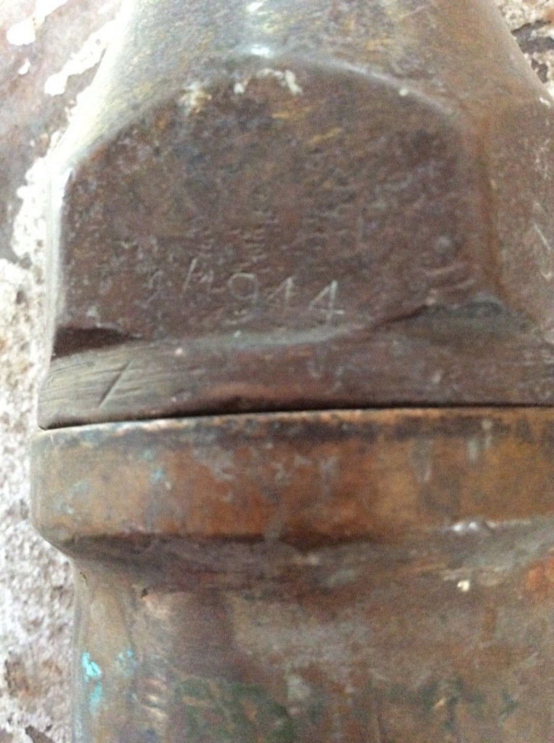 Vintage Old Brass WWII Fire Brigade Nozzle Dated 1941 - Fire Hose Nozzle