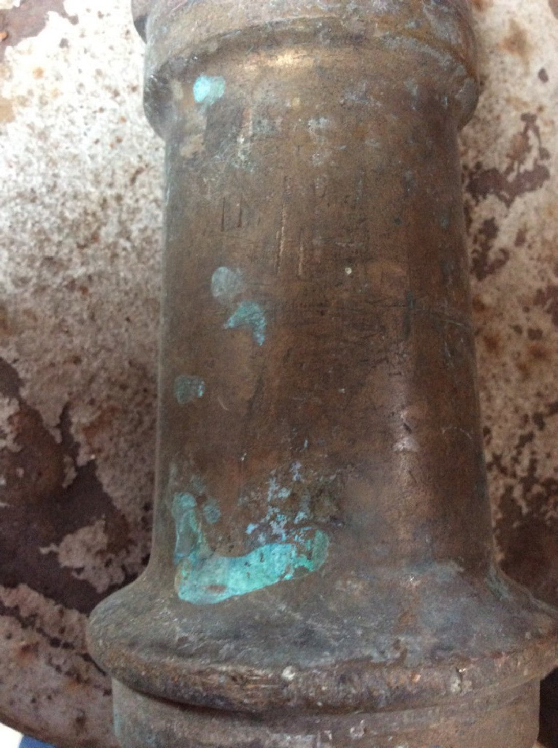 Vintage Old Brass WWII Fire Brigade Nozzle Dated 1941 - Fire Hose Nozzle