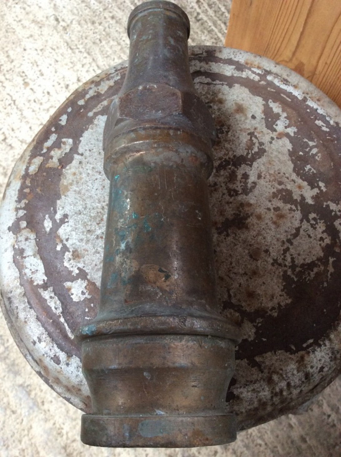 Vintage Old Brass WWII Fire Brigade Nozzle Dated 1941 - Fire Hose Nozzle