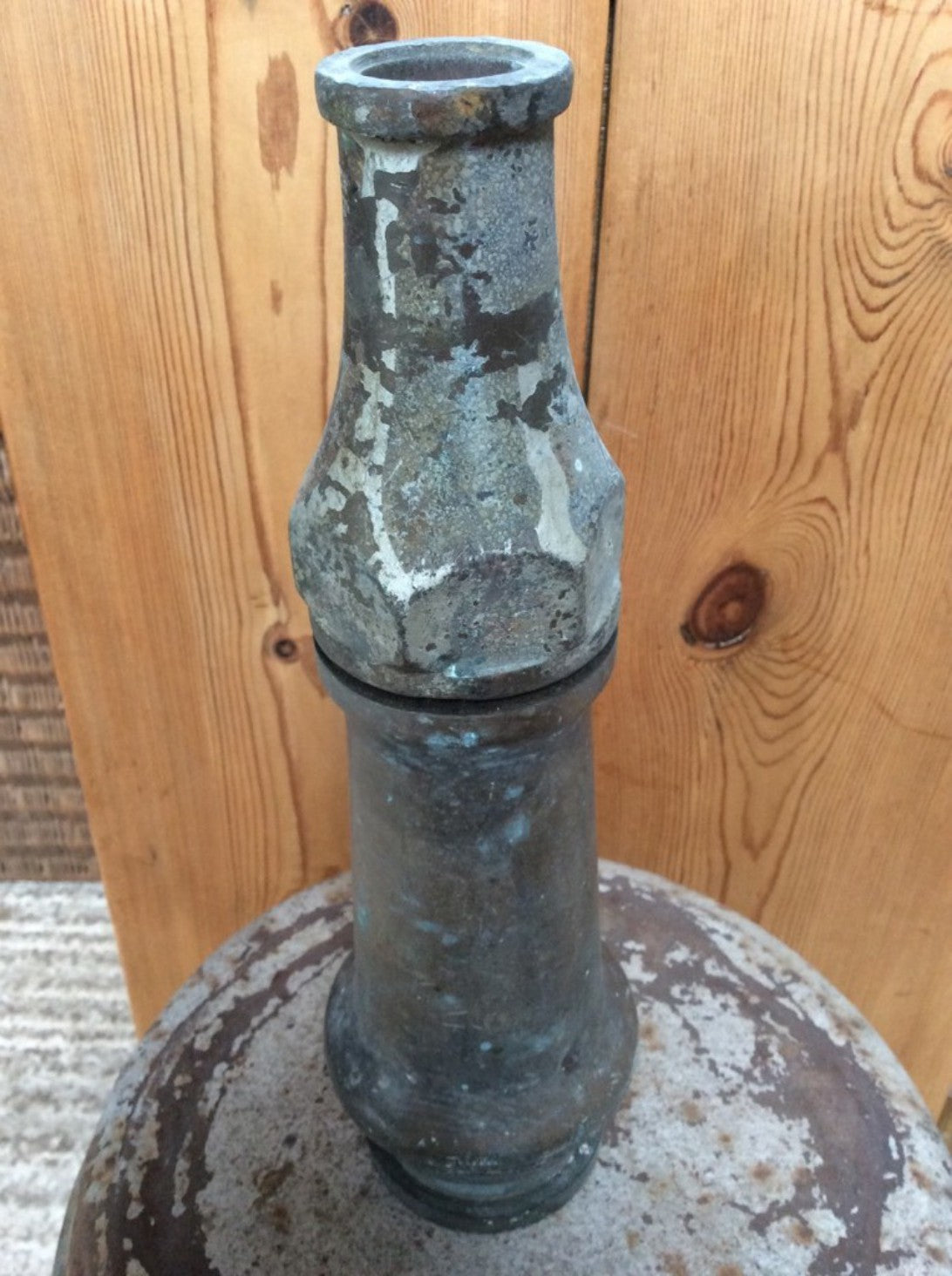 Vintage Old Brass WWII Fire Brigade Brass Nozzle Dated 1941 - Fire Hose Nozzle