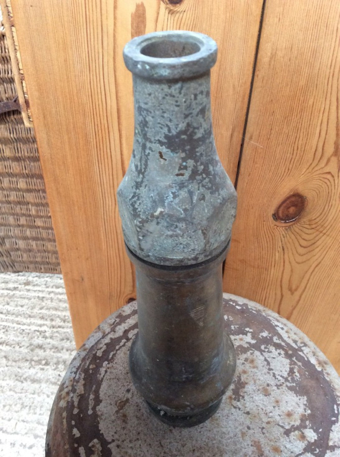 Vintage Old Brass WWII Fire Brigade Brass Nozzle Dated 1941 - Fire Hose Nozzle