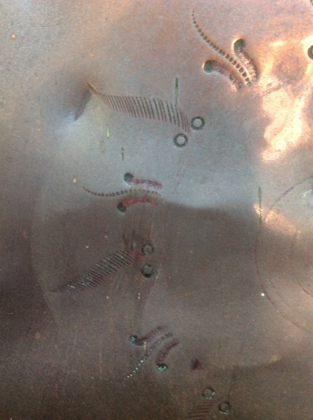 Antique Victorian Copper Large Bed Warming Pan 12 3/8 Diameter