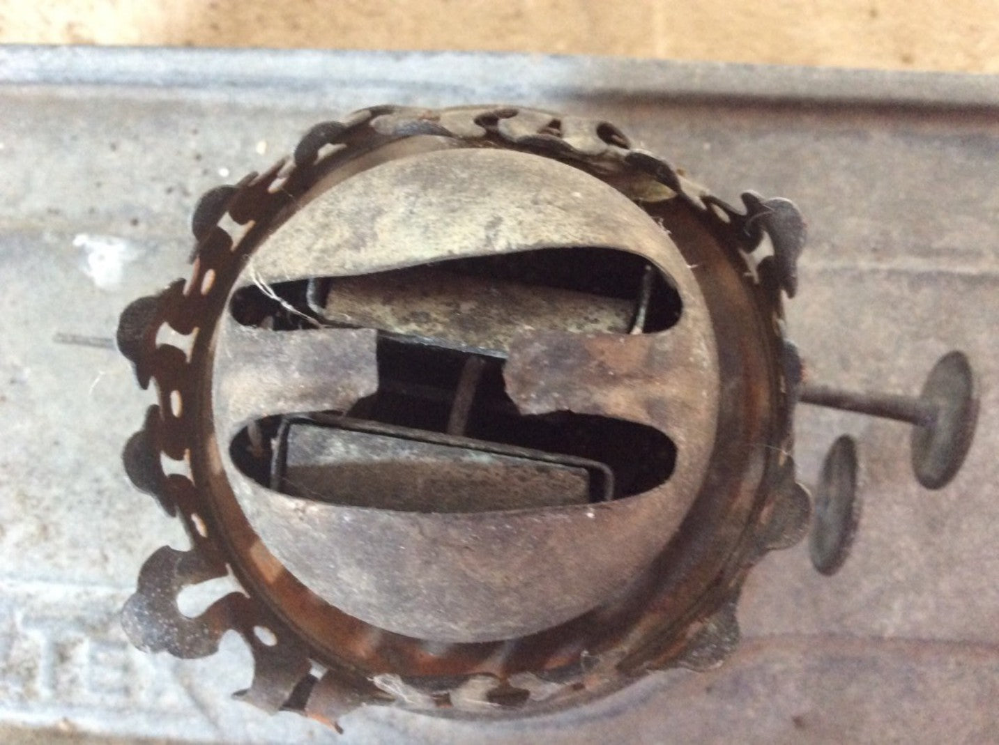 Reclaimed Old Galvanised Eltex Single Burner Green House Heater For Spares