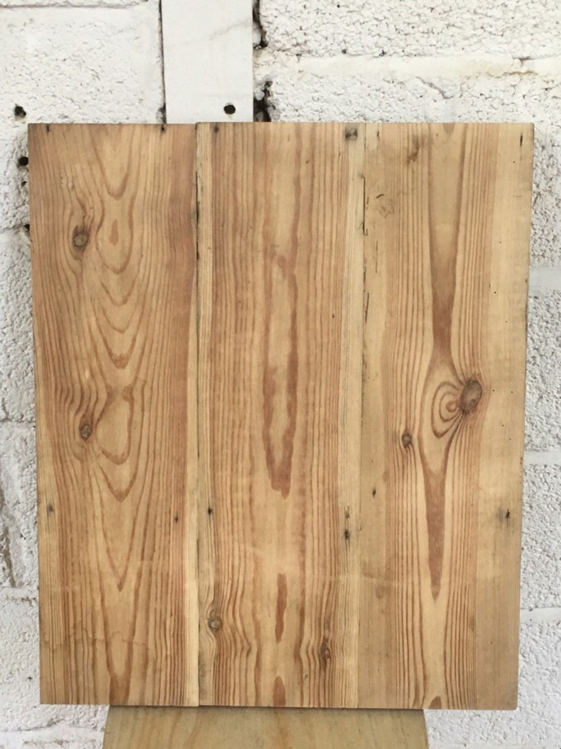 20”x24” Reclaimed Old Stripped Pine 3 Plank & Ledge Internal Cupboard Door