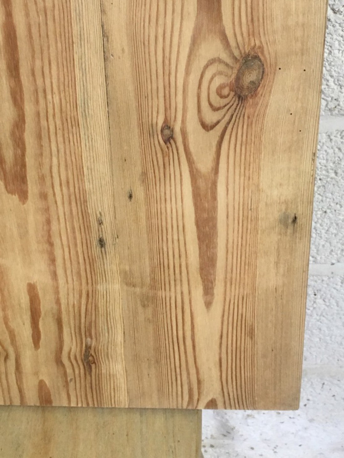 20”x24” Reclaimed Old Stripped Pine 3 Plank & Ledge Internal Cupboard Door