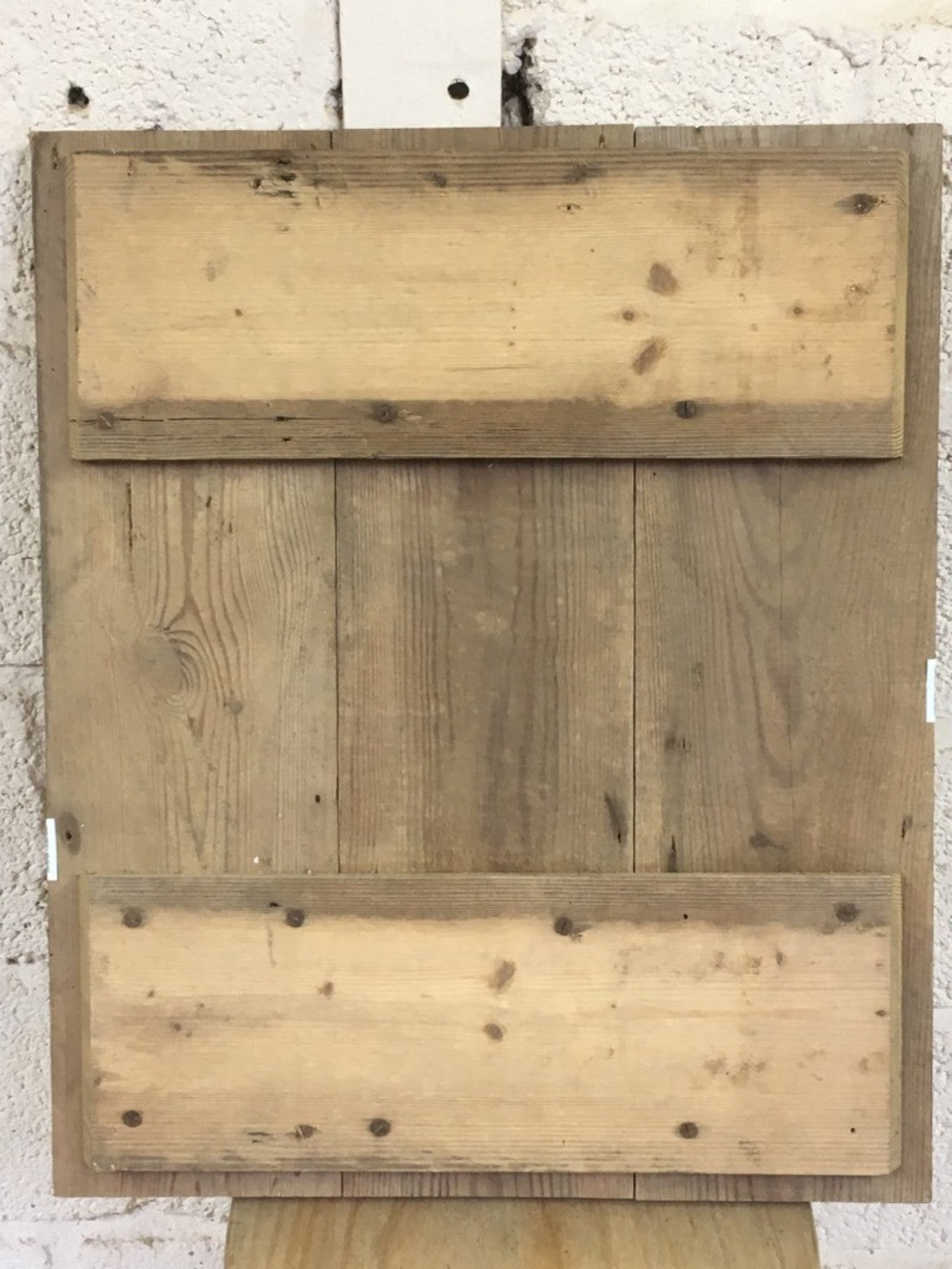 20”x24” Reclaimed Old Stripped Pine 3 Plank & Ledge Internal Cupboard Door