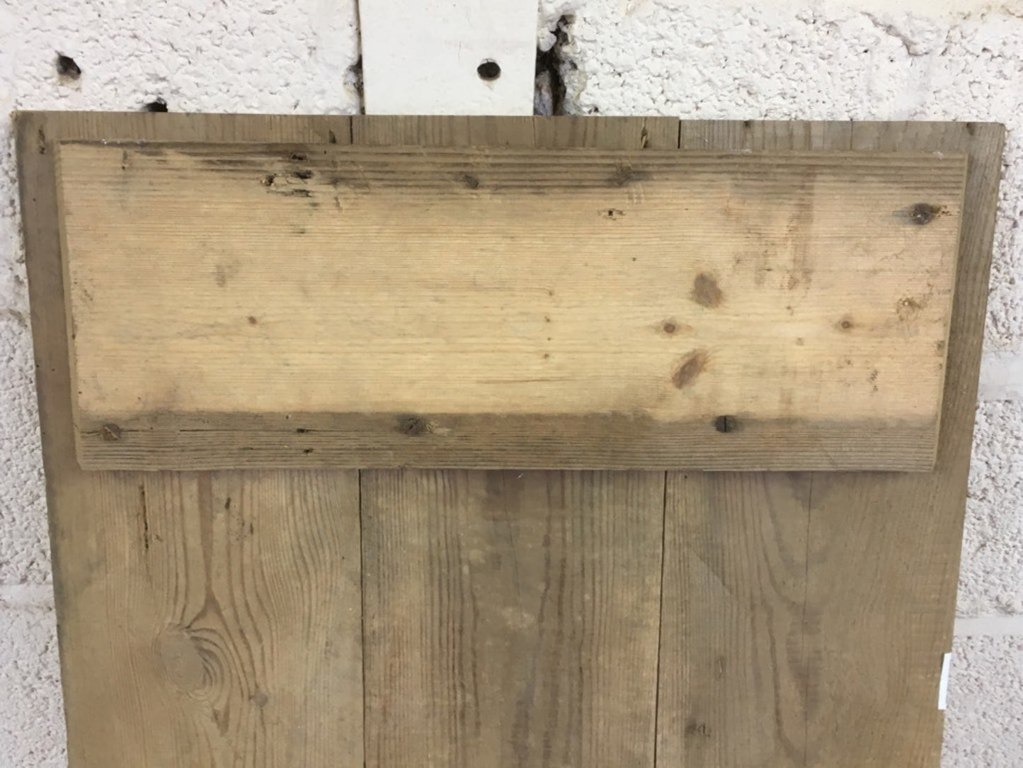 20”x24” Reclaimed Old Stripped Pine 3 Plank & Ledge Internal Cupboard Door