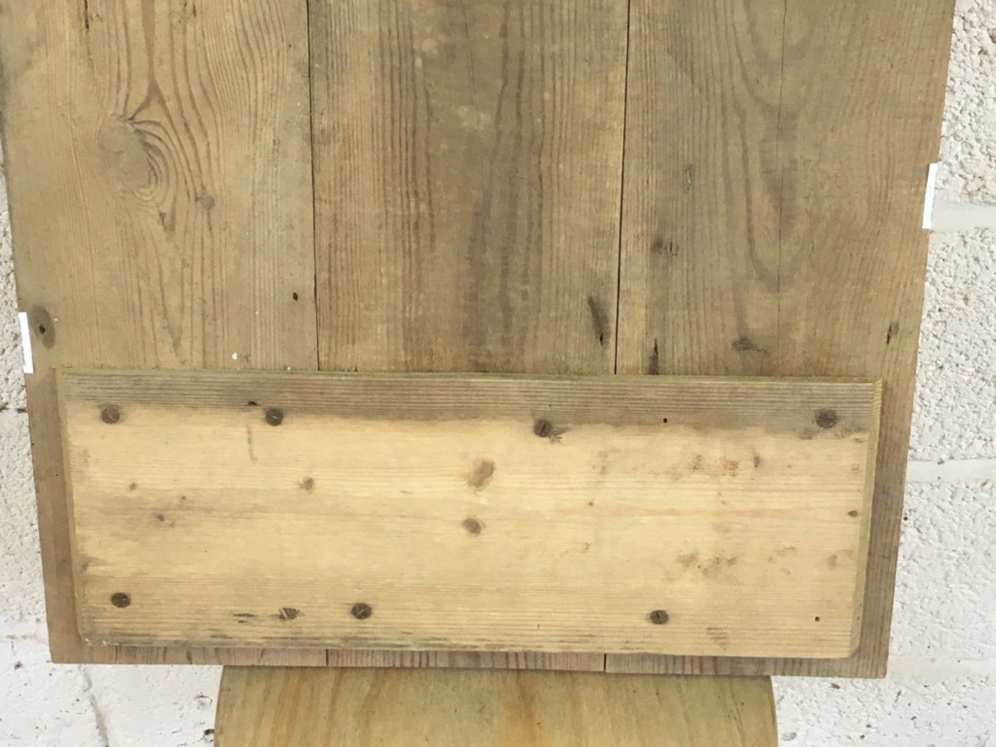 20”x24” Reclaimed Old Stripped Pine 3 Plank & Ledge Internal Cupboard Door