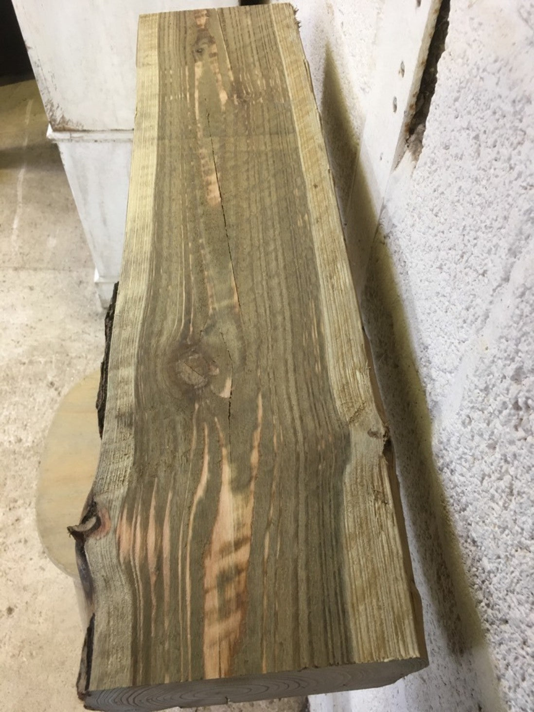 66cm Pine Old Beam Solid Waney Edge Rustic Post Fireplace Over Mantle Lintel