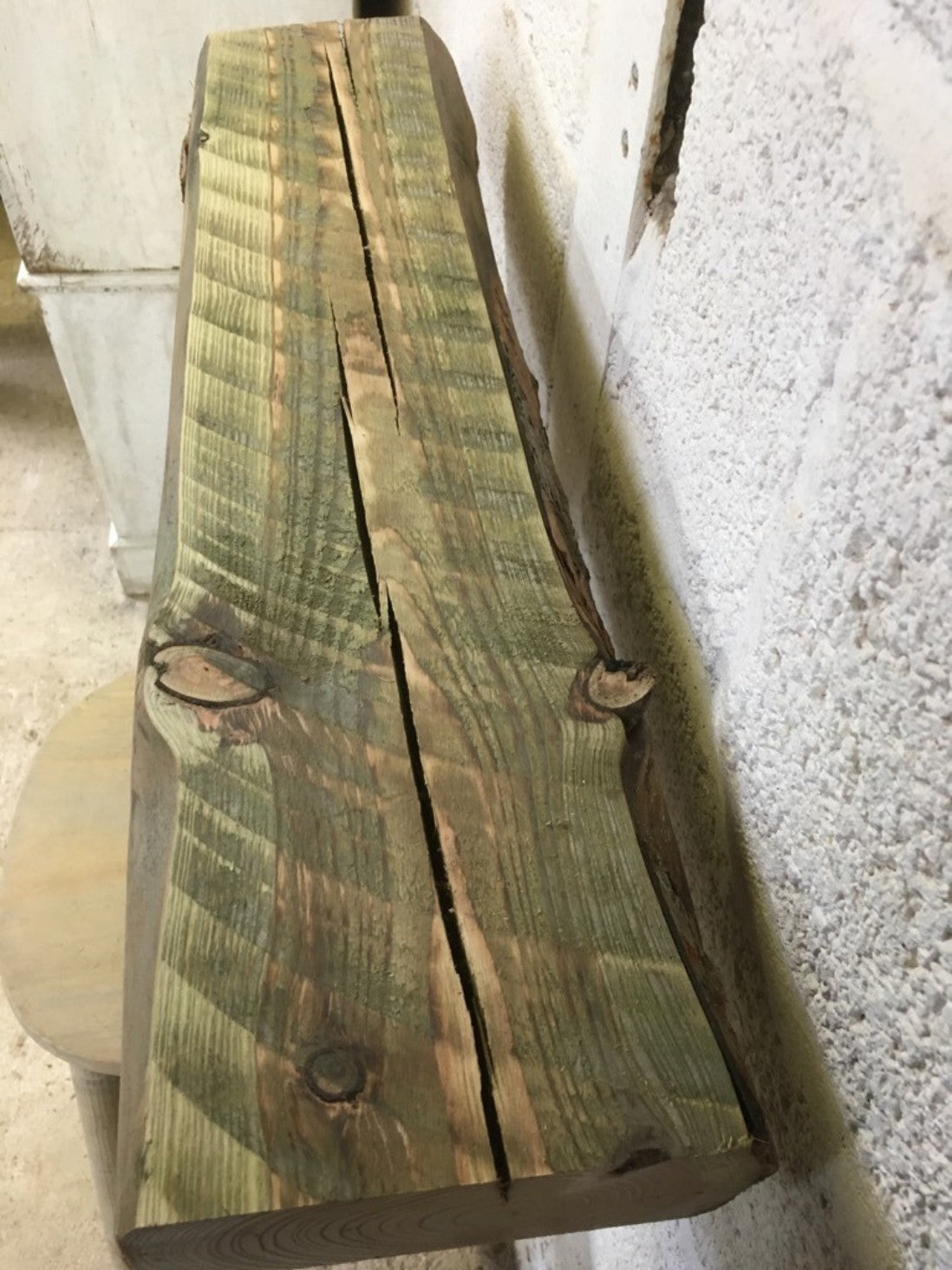 66cm Pine Old Beam Solid Waney Edge Rustic Post Fireplace Over Mantle Lintel