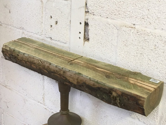86.5cm Old Solid Pine Beam Waney Edge Rustic Post Fireplace Over Mantle Lintel