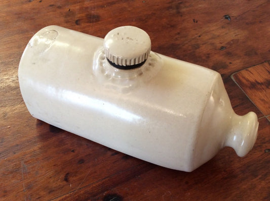 11 3/8” Long Vintage Old Clay Bed Warmer Stoneware Stopper Govancroft Pottery