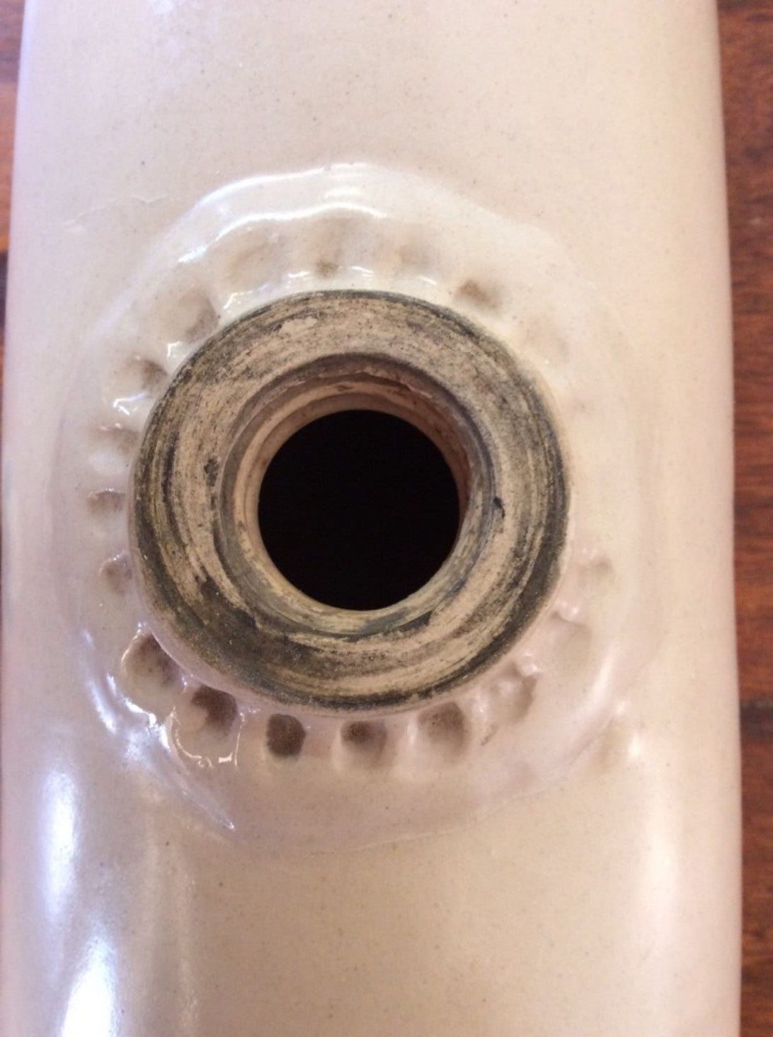 11 3/8” Long Vintage Old Clay Bed Warmer Stoneware Stopper Govancroft Pottery