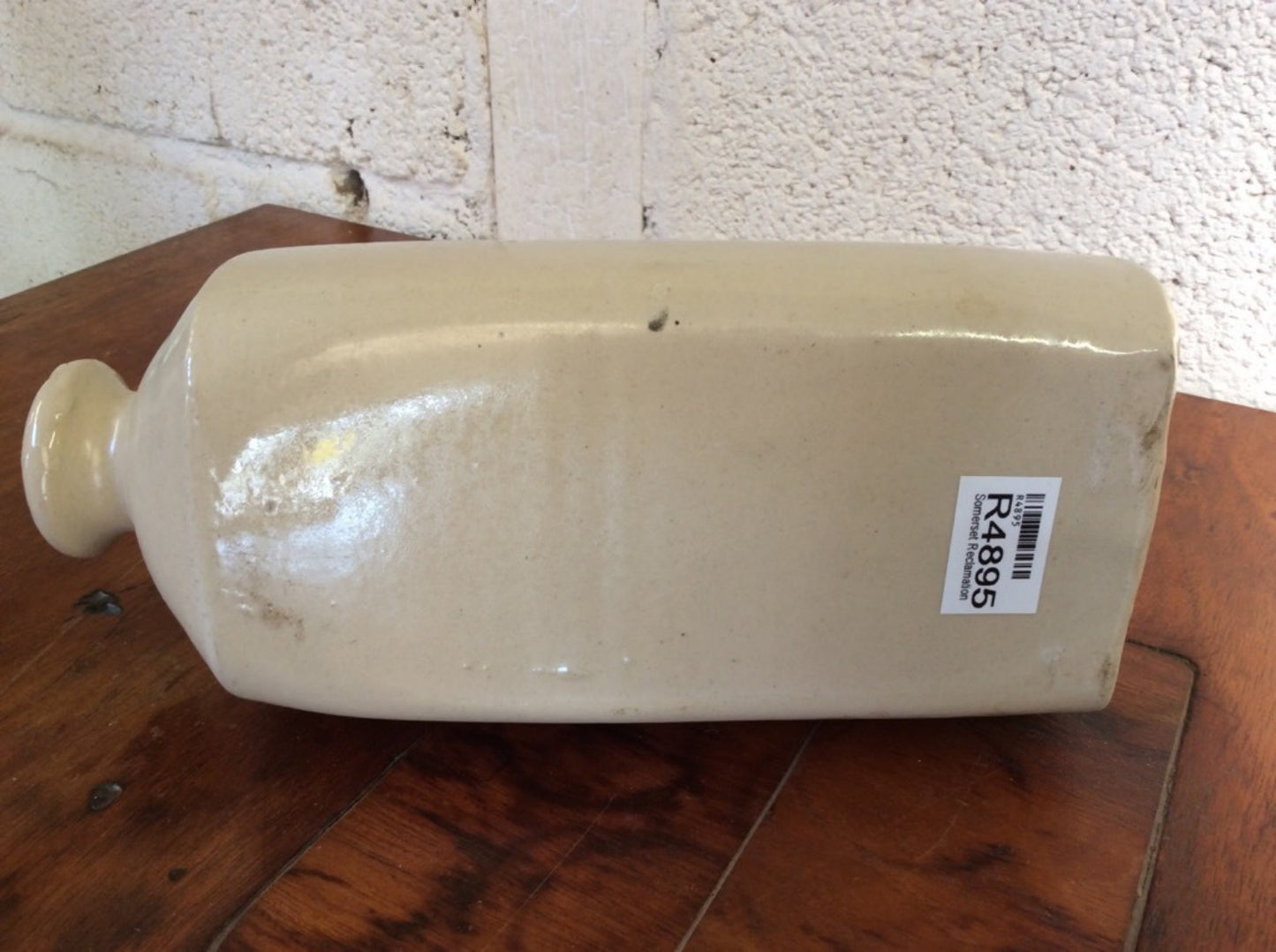 11 3/8” Long Vintage Old Clay Bed Warmer Stoneware Stopper Govancroft Pottery