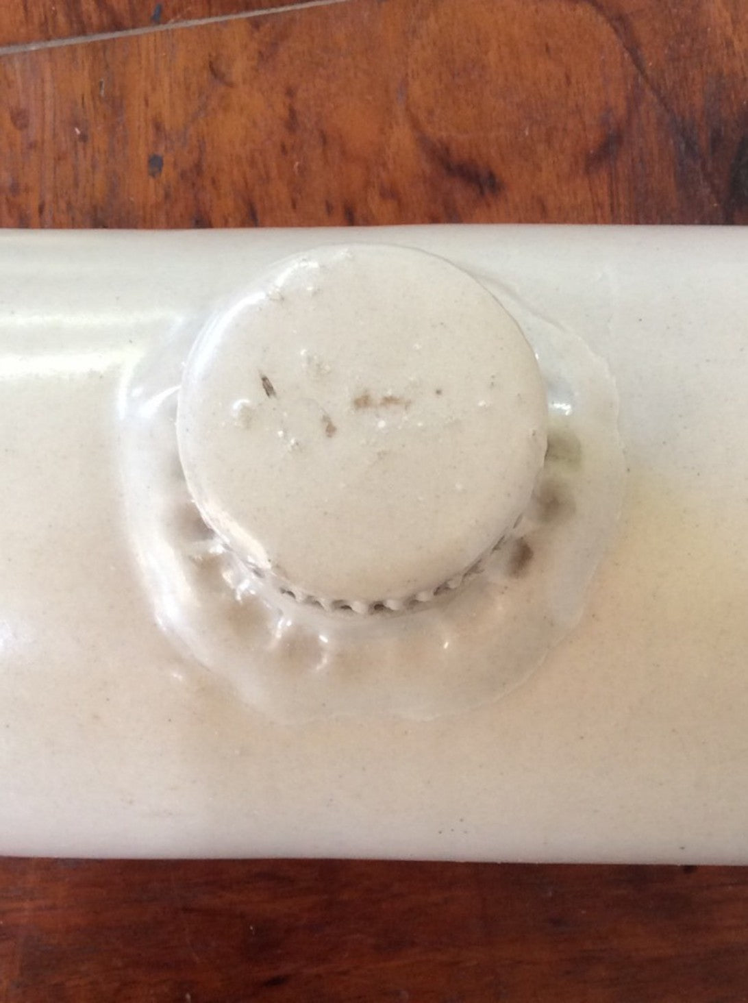 11 3/8” Long Vintage Old Clay Bed Warmer Stoneware Stopper Govancroft Pottery