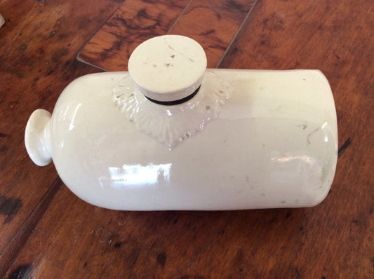 6 1/4” Long Vintage Old Clay Stoneware Bed Warmer Langley Ware