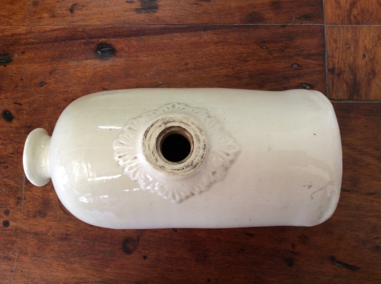 6 1/4” Long Vintage Old Clay Stoneware Bed Warmer Langley Ware
