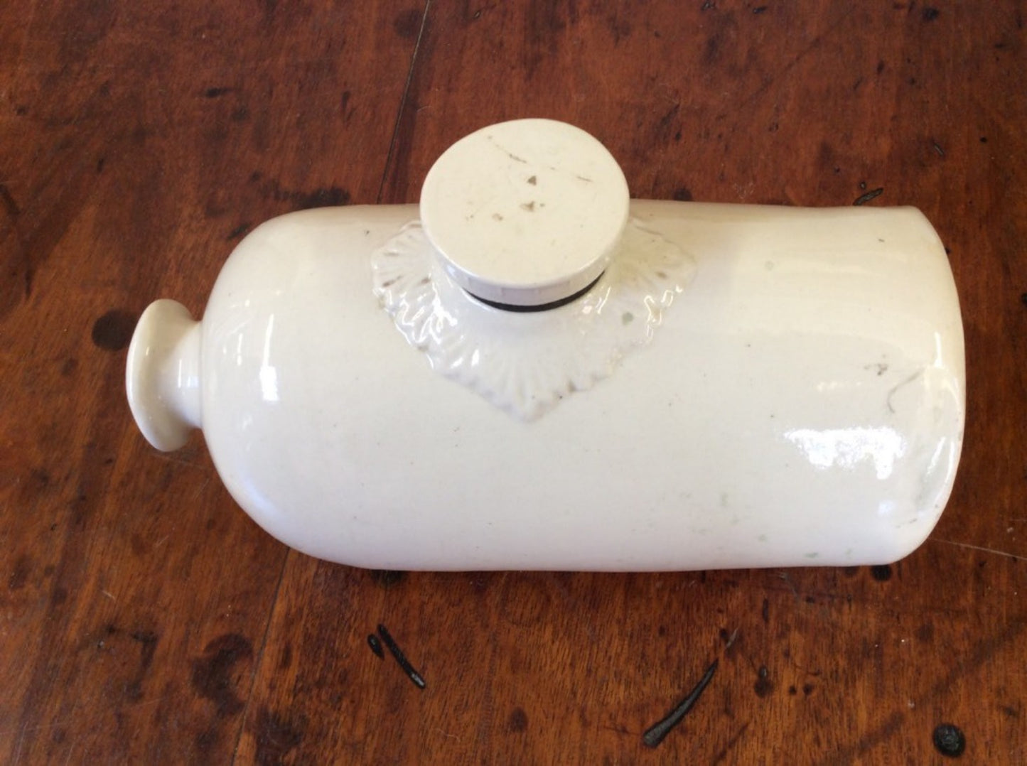 6 1/4” Long Vintage Old Clay Stoneware Bed Warmer Langley Ware