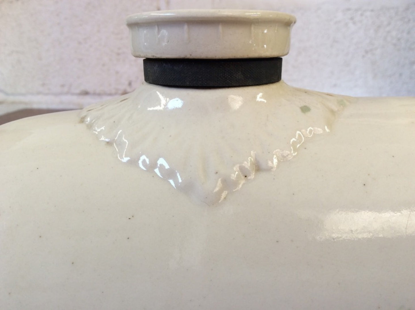 6 1/4” Long Vintage Old Clay Stoneware Bed Warmer Langley Ware