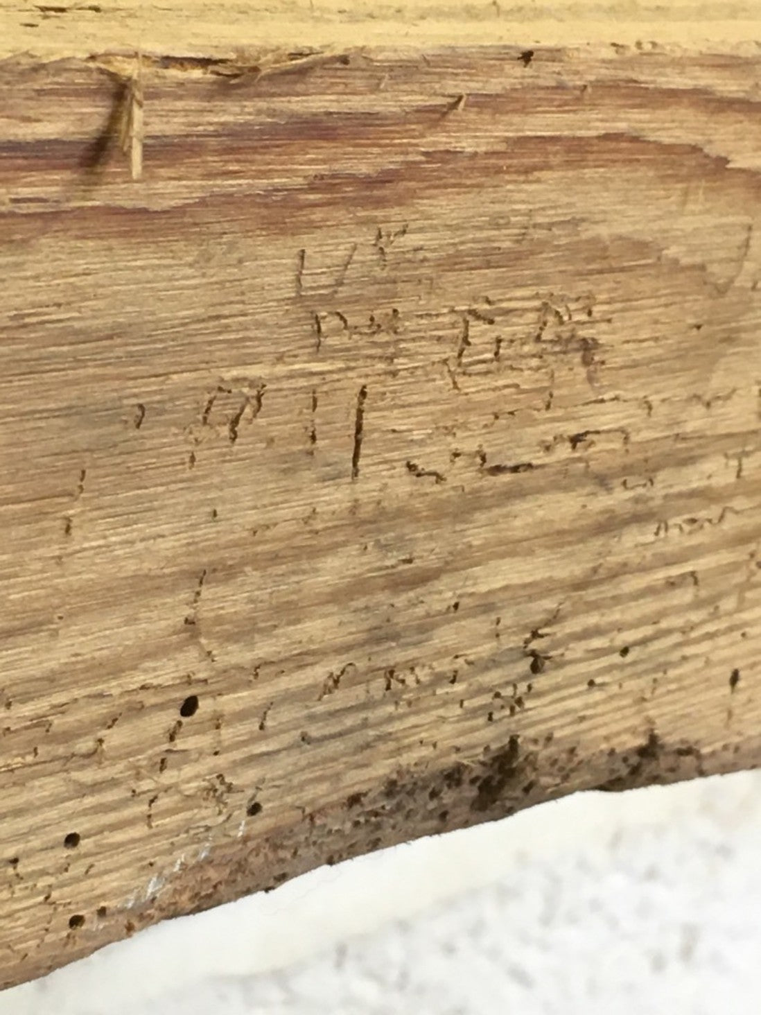 2ft Or 61cm By 6 7/8” By 2 7/8” Old Reclaimed Rustic Pine Mantel Shelf Wormy