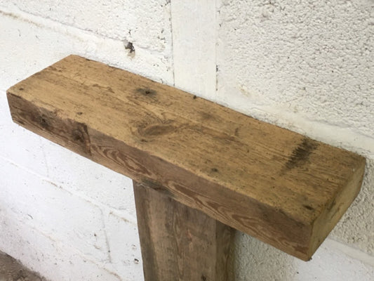 2ft Or 61cm Long By 7” Old Reclaimed Rustic Pine Mantle Shelf Wormy Shelf