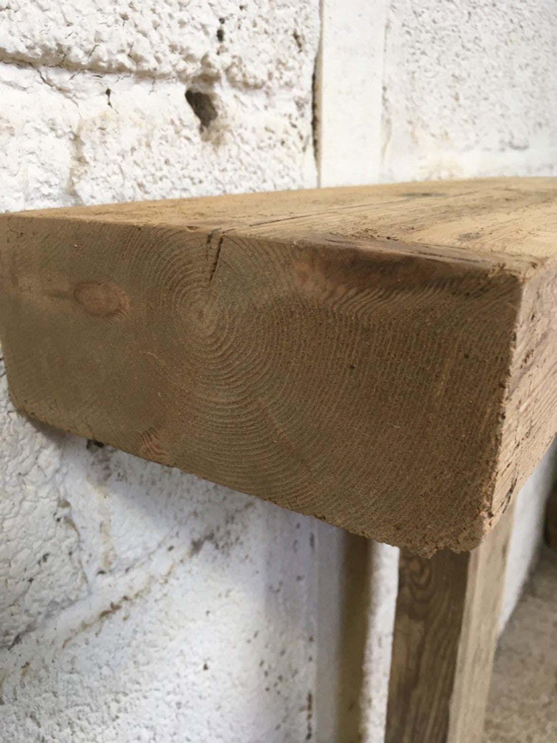 2ft Or 61cm Long By 7” Old Reclaimed Rustic Pine Mantle Shelf Wormy Shelf
