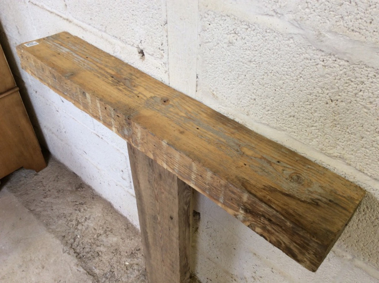 3ft 1 3/4" Or 96.2cm X 6 5/8” Length Old Reclaimed Rustic Pine Mantel Shelf