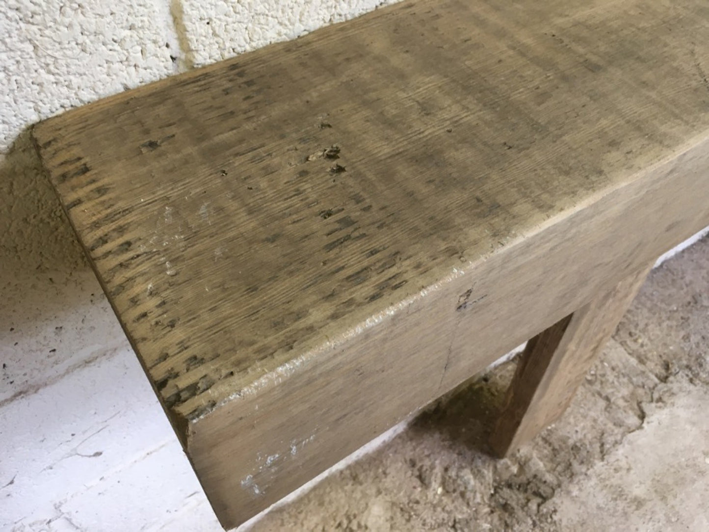 4ft 1 3/8" Or 1.26m By 9 3/4” By 6” Length Reclaimed Old Chunky Pine Beam