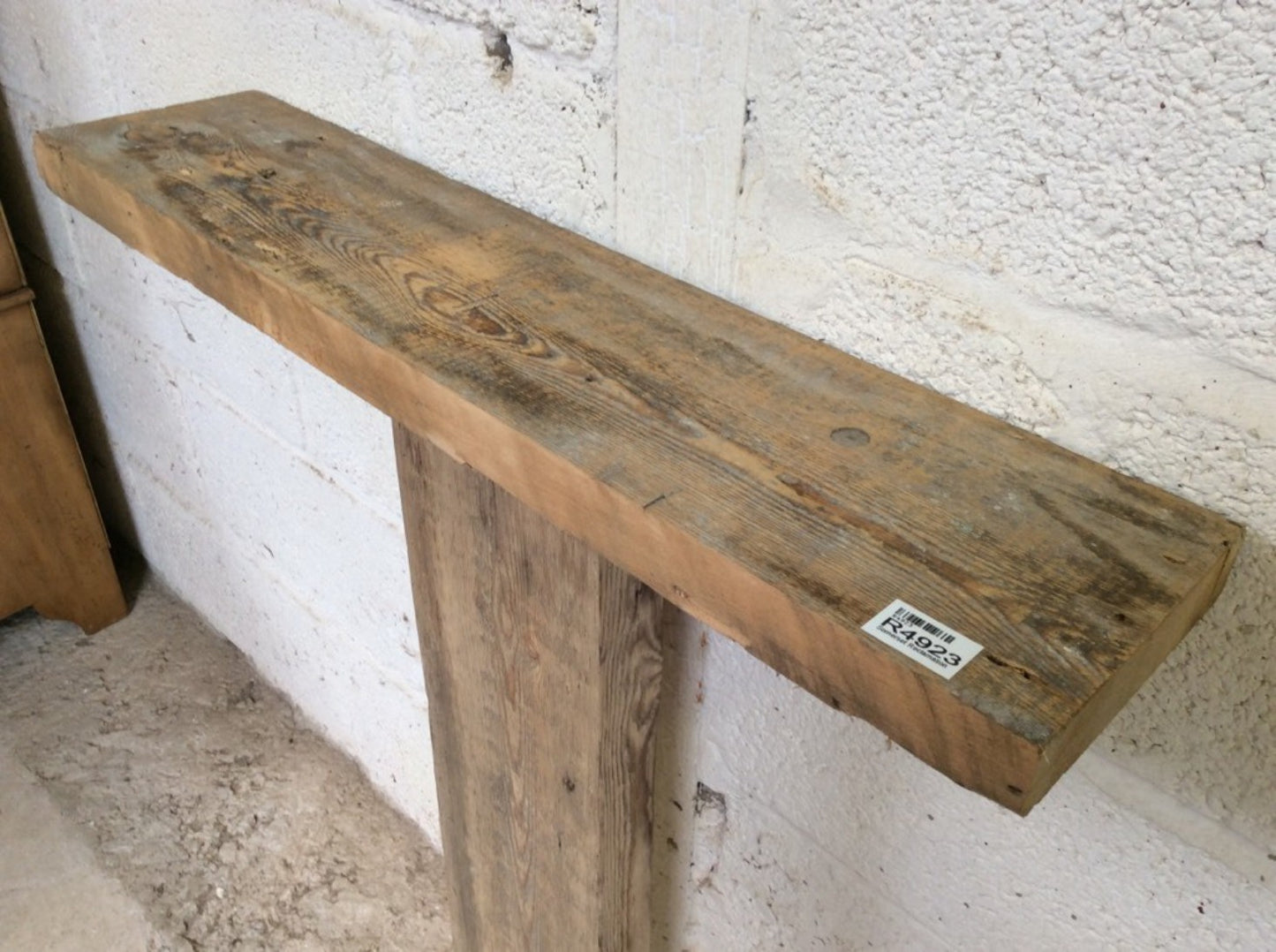 2ft 6 1/8" Or 76.6cm Long X 6 7/8” Old Reclaimed Rustic Pine Mantel Shelf