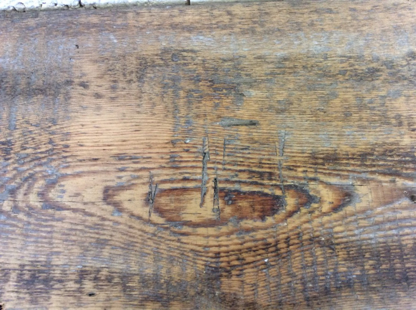 2ft 6 1/8" Or 76.6cm Long X 6 7/8” Old Reclaimed Rustic Pine Mantel Shelf