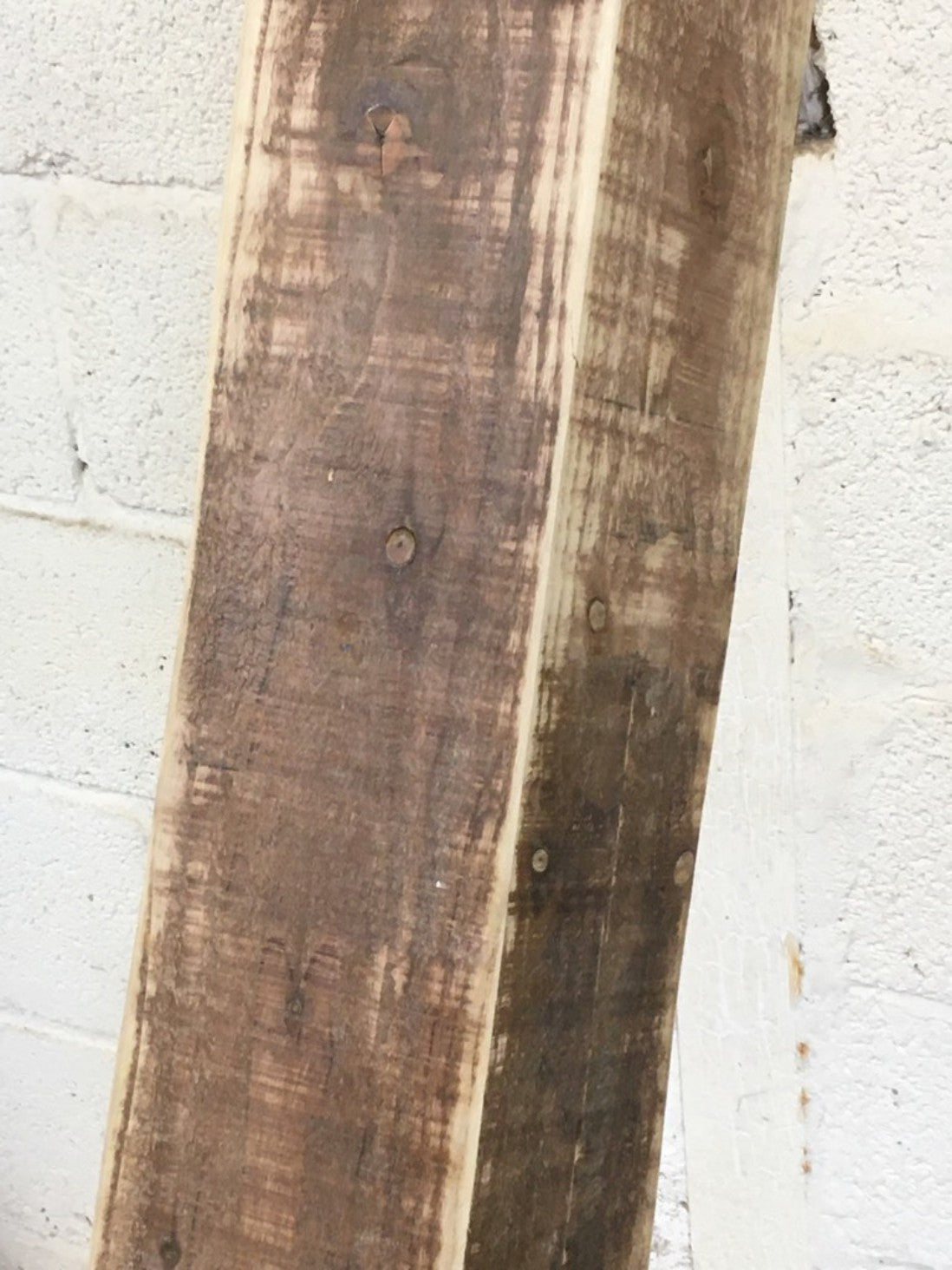 6ft 11" Or 2.11m Long 6 5/8” Deep Old Salvaged Rustic Pine Beam Post Support
